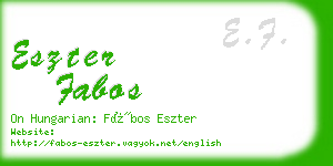 eszter fabos business card